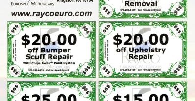 March 2020 Super-Saving Coupons from Rayco Eurospec Motorcars